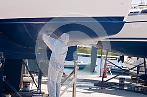 Boat in maintenance