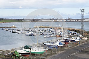 Boat marina for security of sailing club at Peterhead photo