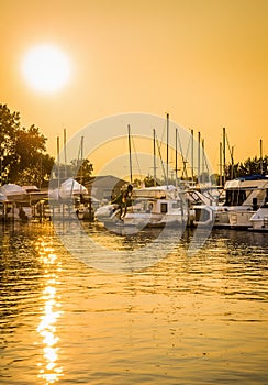 Boat Marina Sunset