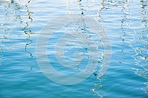 Boat masts reflection abstract in Italian waters