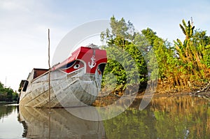 Boat on Mekong delta