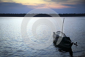 A Boat in Mekong River