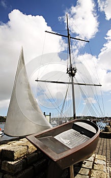 Boat memory monument in Kinsale