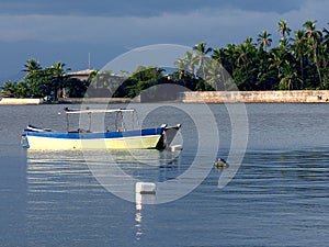 Boat moored in Guanabara Bay photo