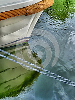 Boat moored on a pier