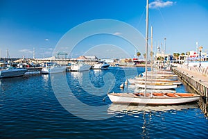 Boat moored at the pier