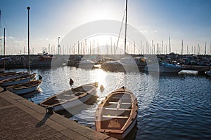 Boat moored at the pier