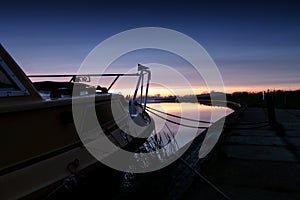 Boat moored up for the evening photo