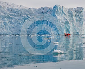 Boat Near Glacier