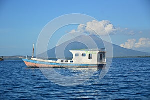 Boat near Meko Sand Island