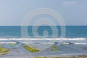 A Boat on the Ocean at Balangan Beach in Bali