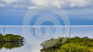 Boat off the coast of Aripeka, Florida