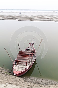 Boat at Padma river in Rajshahi, Banglade photo