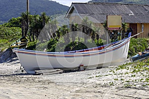 Boat at Pantano do Sul beach photo