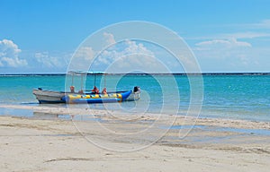 Boat on the paradise water