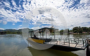 A boat park at noon