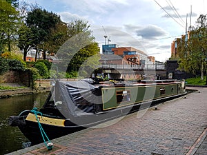 A boat is parking at the peer in Birmingham