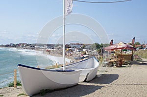 Outdoor beach restaurant in Vama Veche in Romania