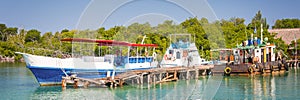 Boat pier at Cayo Levisa island Cuba