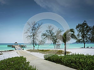 Boat pier on paradise koh rong island near sihanoukville cambodia