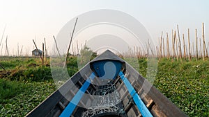 Boat point of view Inle Lake, Myanmar