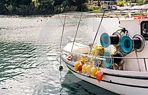 Boat in port near Keri beach