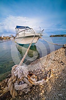 Boat in port near Tsilivi beach photo