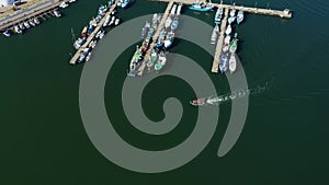 Boat Port Of Wladyslawowo Aerial View Poland