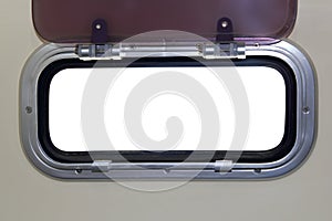 Boat porthole horizontal rectangle white