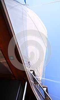 Boat porthole sailboat view blue ocean sea sky sail