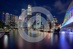 Boat Quay Singapore night view