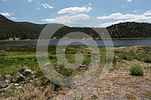 Boat ramp at Quemado lake, New Mexico photo