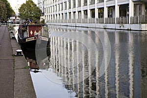 Boat. Regent canal. Shoreditch. London
