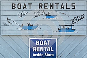 Boat Rental sign