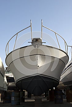 Boat on repairing dock.