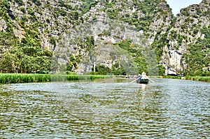 Boat ride in Tam Coc