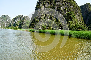 Boat ride in Tam Coc