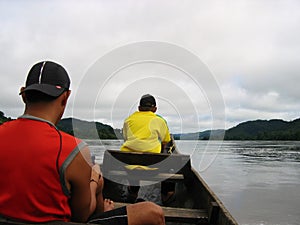 Boat on a river photo