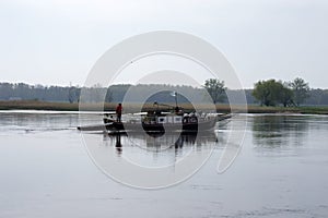 Boat on the river Elbe