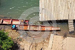 Boat on the River Southern of Laos