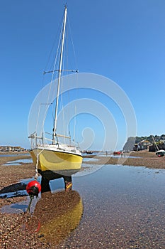 Boat on the River Teign at Shaldon, Devon