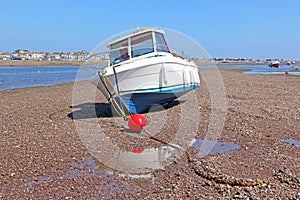 Boat on the River Teign at Shaldon, Devon,