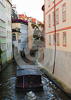 Boat on river Vltava