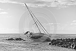 Boat on the rock