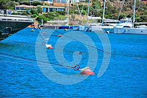 Boat ropes and hulls in Porto Cervo