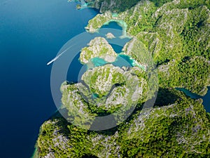 Lagoons and Lake in Coron, Palawan. Philippines.