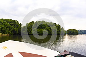 Boat safari through mangrove jungle Bentota Ganga River Bentota Beach Sri Lanka