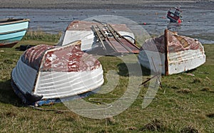 Boat scene, holy island, Northumberland