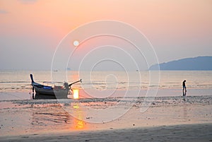 A boat on sea