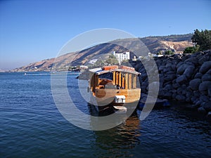 Boat on The Sea of Galilee, Kinneret, Lake of Gennesaret, or Lake Tiberias